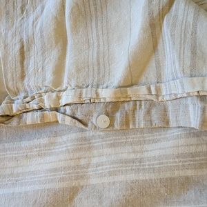 %100 linen natural and white striped duvet cover from Zara Home twin sized